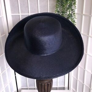 R.O.C. Wide Brim Dress Hat in Navy Blue, OSFM. In Excellent Condition.